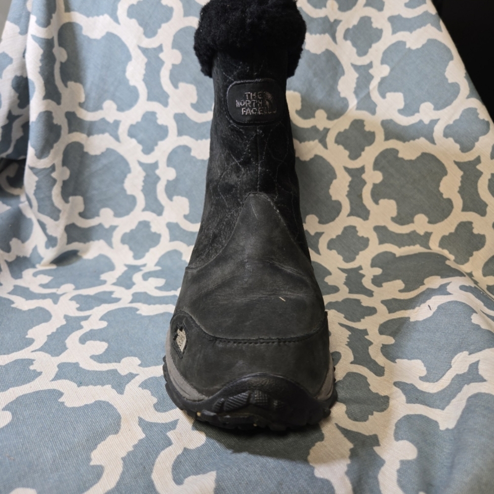 The North Face Boots Women's 6 Primaloft Winter Shearling Mid Calf 551044 Black - Picture 2 of 6